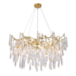 Modern Hotel Lobby Villa Pendant Light Custom Large Project Luxury LED Glass Chandelier
