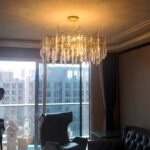 Modern Hotel Lobby Villa Pendant Light Custom Large Project Luxury LED Glass Chandelier - Image 3