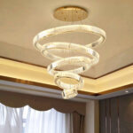Modern Luxury Circle Crystal Chandelier Ceiling Pendant Lamps For Home Living Room - Image 3