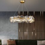 LED Chandelier Living Room Dining Room Bedroom Lamp Villa Hotel Hall Glass Chandelier - Image 10