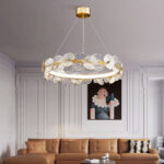 LED Chandelier Living Room Dining Room Bedroom Lamp Villa Hotel Hall Glass Chandelier - Image 12