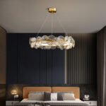 LED Chandelier Living Room Dining Room Bedroom Lamp Villa Hotel Hall Glass Chandelier - Image 13
