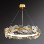LED Chandelier Living Room Dining Room Bedroom Lamp Villa Hotel Hall Glass Chandelier - Image 2