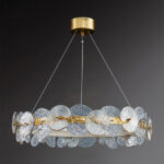 LED Chandelier Living Room Dining Room Bedroom Lamp Villa Hotel Hall Glass Chandelier - Image 3