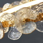 LED Chandelier Living Room Dining Room Bedroom Lamp Villa Hotel Hall Glass Chandelier - Image 4