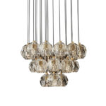 Luxury Hotel Pendant Light Modern Crystal Hanging Lights Brass Chandelier