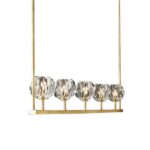 Rectangular Brass Chandelier Dining Room Luxury Crystal Chandelier