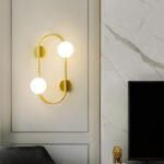 Modern Double Heads 110V Sconce Wall Lamp Beside Bed For Hotel Indoor Glass Wall Light - Image 2