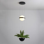 Creative Nordic Modern Plant Pendant Light with Flowers for Bedroom Bedside Bar Restaurant Music Dining Room Window Display - Image 3