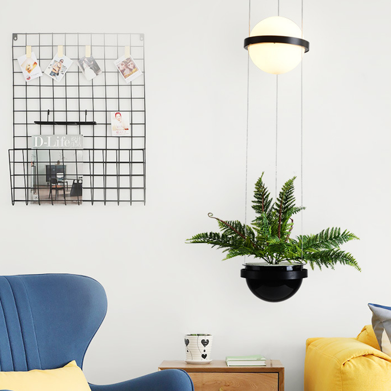 OGS-GPL283C (3) Creative Nordic Modern Plant Pendant Light with Flowers for Bedroom Bedside Bar Restaurant Music Dining Room Window Display - Image 1