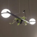 American Style Wrought Iron Plant Pendant Light Creative Artistic Minimalist for Bar Window Display Staircase Restaurant Dining Room - Image 4