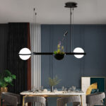 American Style Wrought Iron Plant Pendant Light Creative Artistic Minimalist for Bar Window Display Staircase Restaurant Dining Room - Image 3