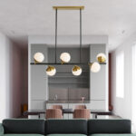 Luxury Restaurant Long Chandelier Creative Personality Led Light Simple Magic Bean Chandelier - Image 5