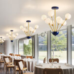 Bedroom Decoration Modern PLA Moon Light Minimalist Star Shape LED Chandelier For Restaurant - Image 2