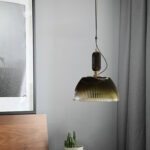 2023 Nordic Modern Home Decor Curved Hanging Glass Lamp Ball Bedroom Kitchen Chandelier Light - Image 5