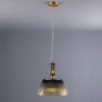 2023 Nordic Modern Home Decor Curved Hanging Glass Lamp Ball Bedroom Kitchen Chandelier Light - Image 3