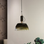 2023 Nordic Modern Home Decor Curved Hanging Glass Lamp Ball Bedroom Kitchen Chandelier Light - Image 4