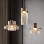 Contemporary Glass Shade Hanging Small Transparent Pendant Light LED Suspend Lighting - Image 3