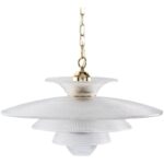 Modern Living Room Decorative Pendant Light Clear Glass Suspension Lamps Chandelier