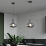 Nordic Oval Glass Chandelier Modern Creative Personality Bedside Bedroom Pendant Lamp - Image 3