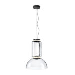 Modern Bamboo Knot Living Room Kitchen Island Bar Hand Blown Clear Glass Pendant Light