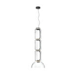 Modern Bamboo Knot Living Room Kitchen Island Bar Hand Blown Clear Glass Pendant Light - Image 4