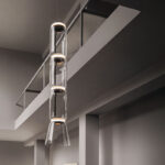 Minimalist LED Floor Lamp With Cylindrical Glass Vertical Angle Light For Living Room And Bedroom - Image 2
