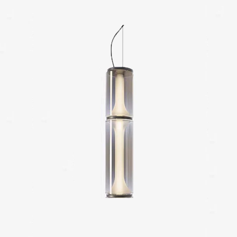 OGS-GPL416A-2 (1) Modern minimalist living room pendant light with iron and glass lampshade long and slim luxurious and grand suitable for dining room - Image 1