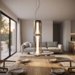 Modern minimalist living room pendant light with iron and glass lampshade long and slim luxurious and grand suitable for dining room - Image 4