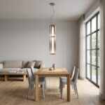 Modern minimalist living room pendant light with iron and glass lampshade long and slim luxurious and grand suitable for dining room - Image 5