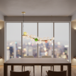 Designer creative colorful art lamp glass modern luxury round ball living room lamp bedroom long bar counter pendant lamp - Image 3