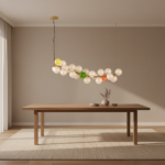 Designer creative colorful art lamp glass modern luxury round ball living room lamp bedroom long bar counter pendant lamp - Image 4