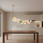 Designer creative colorful art lamp glass modern luxury round ball living room lamp bedroom long bar counter pendant lamp