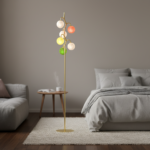 Nordic modern minimalist and cozy atmosphere floor lamp, sofa lamp, bedroom lamp, bedside standing floor lamp - Image 2