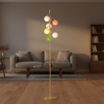 Nordic modern minimalist and cozy atmosphere floor lamp, sofa lamp, bedroom lamp, bedside standing floor lamp - Image 5