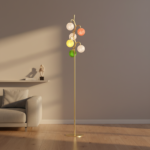 Nordic modern minimalist and cozy atmosphere floor lamp, sofa lamp, bedroom lamp, bedside standing floor lamp