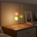 Designer creative colorful art lamp - glass modern luxury round ball living room lamp, bedroom long bar table lamp - Image 2