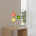 Designer creative colorful art lamp - glass modern luxury round ball living room lamp, bedroom long bar table lamp - Image 3