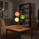Designer creative colorful art lamp - glass modern luxury round ball living room lamp, bedroom long bar table lamp - Image 4
