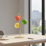 Designer creative colorful art lamp - glass modern luxury round ball living room lamp, bedroom long bar table lamp - Image 5