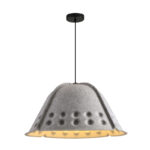 Hanging Acoustic Recycled Material Round Wool Felt Sound Absorbing Red Fabric Pendant Lamp