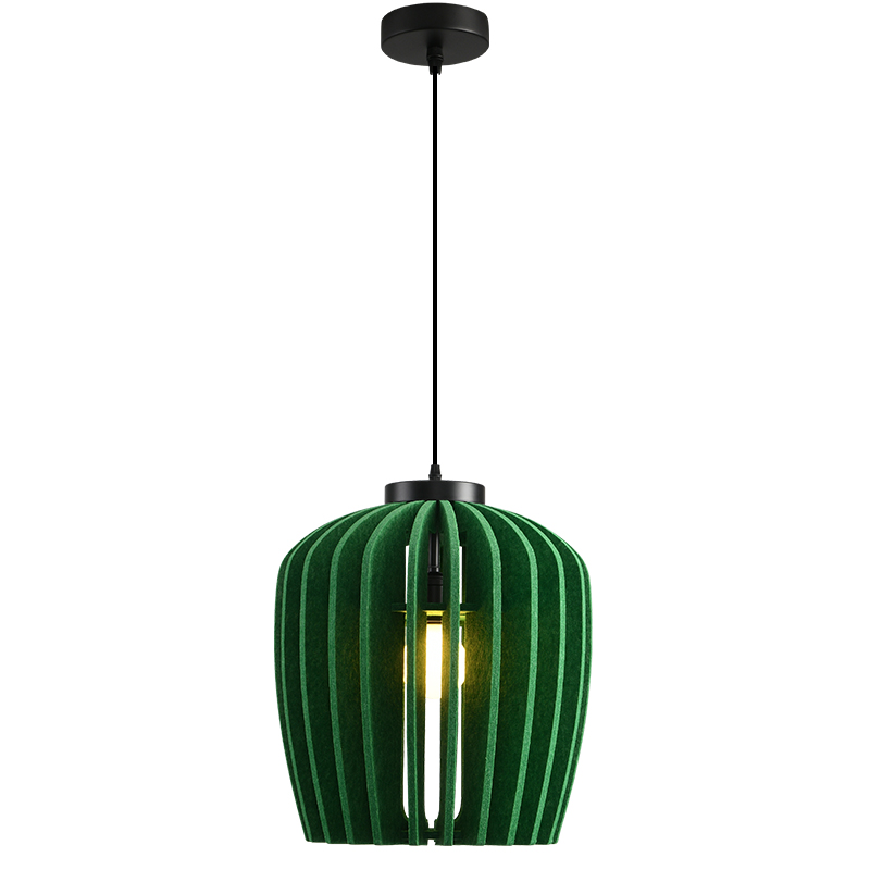 OGS-LD536U (2) Office Lighting Deep Grey Felt Acoustic Eco-friendly New Material Absorb Noise Pendant Lamps - Image 1