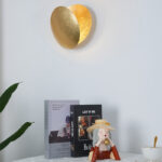 Modern Gold LED Round Metal Sconce Wall Lamp Home And Bedroom Decorating - Image 5