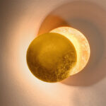 Modern Gold LED Round Metal Sconce Wall Lamp Home And Bedroom Decorating - Image 2