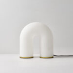 Hot Sale Modern Style Bedroom Decoration Gold Metal White Plastic LED Table Desk Lamp - Image 8