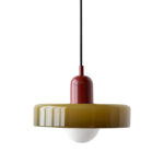 Nordic Retro Danish Colored Macaron Glass Chandelier Pendant Lamp