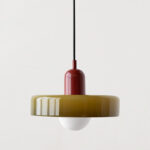 Nordic Retro Danish Colored Macaron Glass Chandelier Pendant Lamp - Image 12
