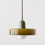 Nordic Retro Danish Colored Macaron Glass Chandelier Pendant Lamp - Image 16