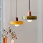 Nordic Retro Danish Colored Macaron Glass Chandelier Pendant Lamp - Image 19