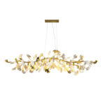 Ginkgo Leaf Chandelier Bedroom Lamp Simple Restaurant Art Creative Designer Decorative Lamp